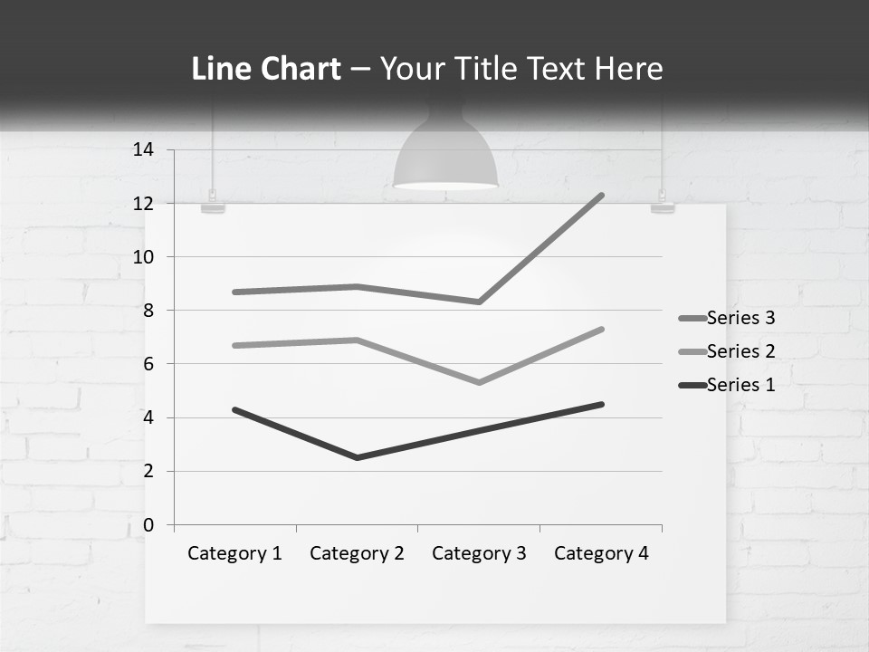 A White Sign Hanging From A Brick Wall PowerPoint Template