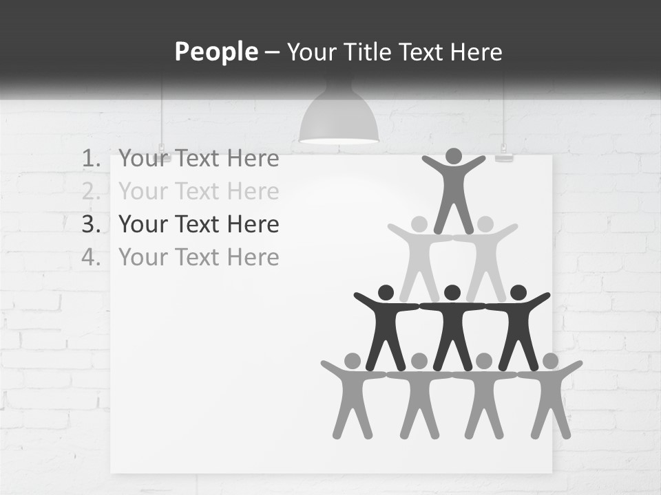 A White Sign Hanging From A Brick Wall PowerPoint Template