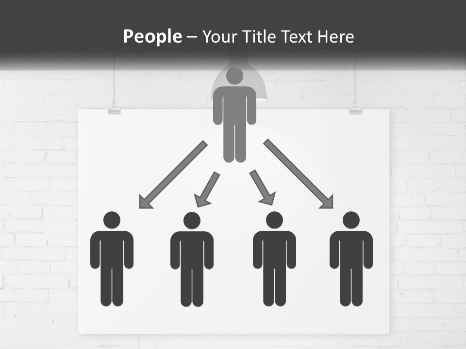 A White Sign Hanging From A Brick Wall PowerPoint Template