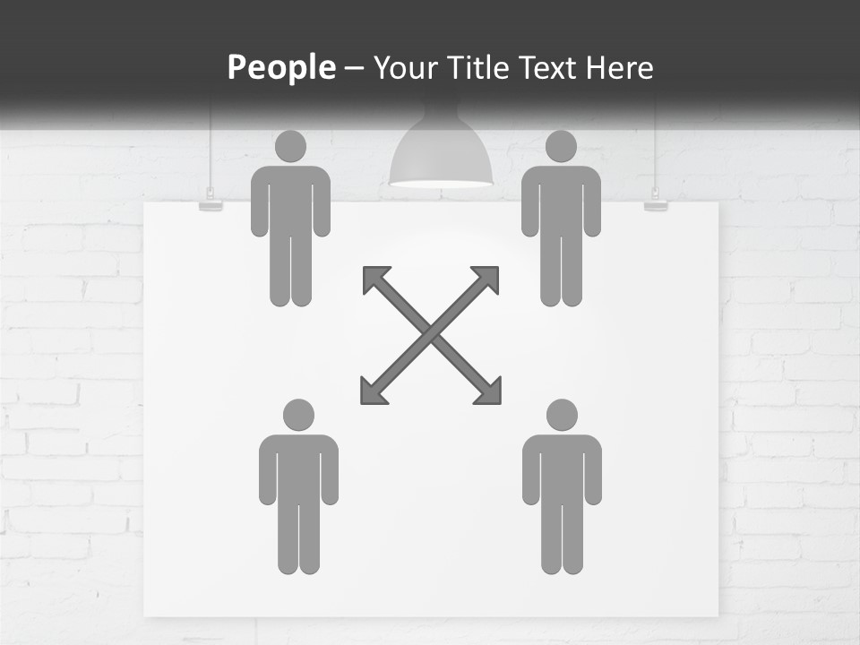 A White Sign Hanging From A Brick Wall PowerPoint Template