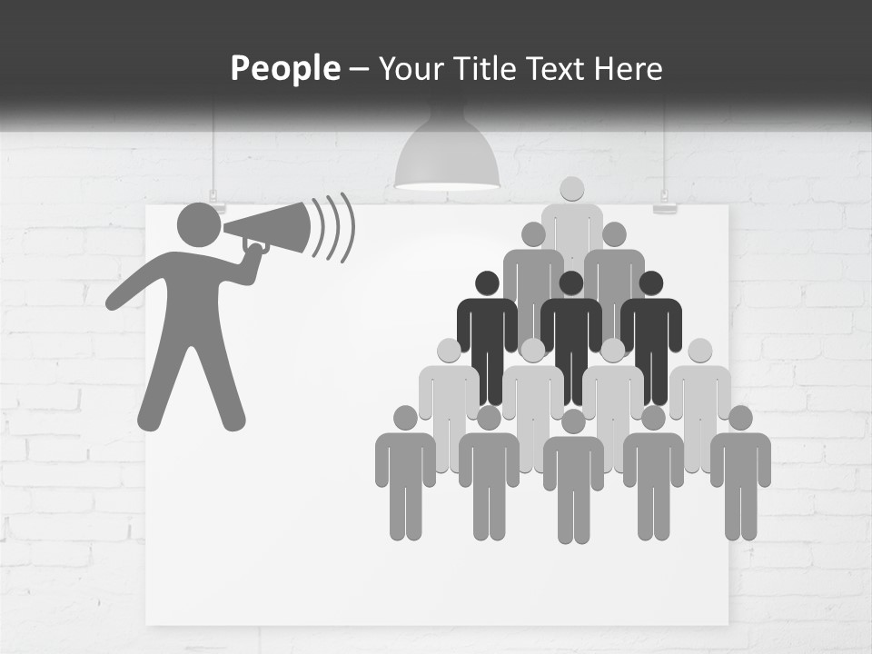 A White Sign Hanging From A Brick Wall PowerPoint Template