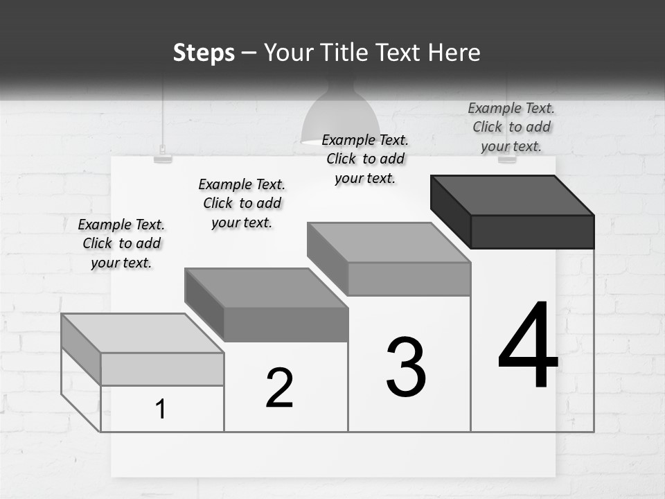 A White Sign Hanging From A Brick Wall PowerPoint Template