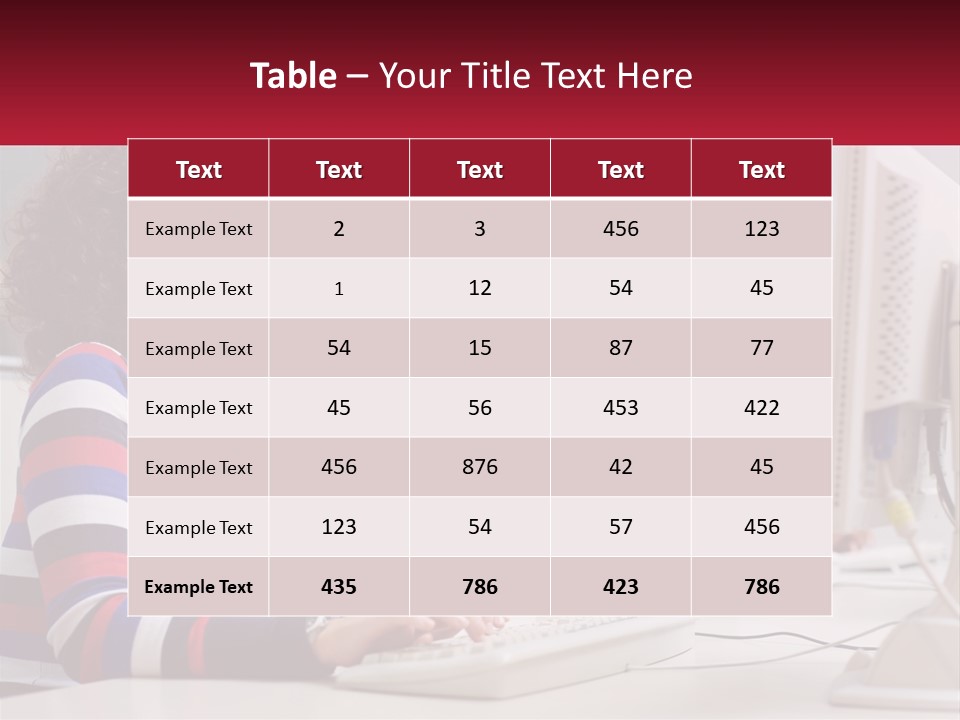 A Woman Sitting In Front Of A Computer With A Headset On PowerPoint Template