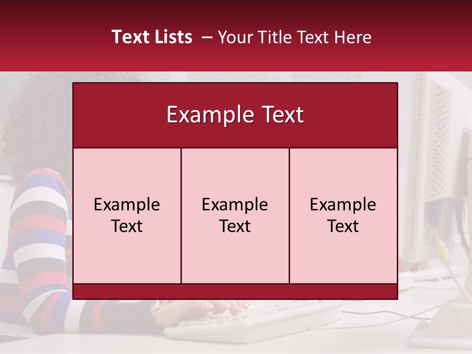 A Woman Sitting In Front Of A Computer With A Headset On PowerPoint Template