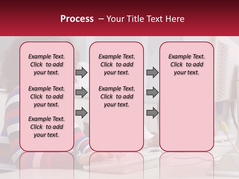 A Woman Sitting In Front Of A Computer With A Headset On PowerPoint Template