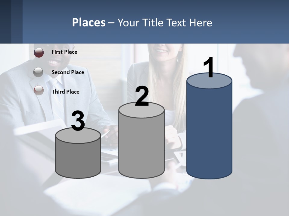 A Group Of People Sitting Around A Table PowerPoint Template