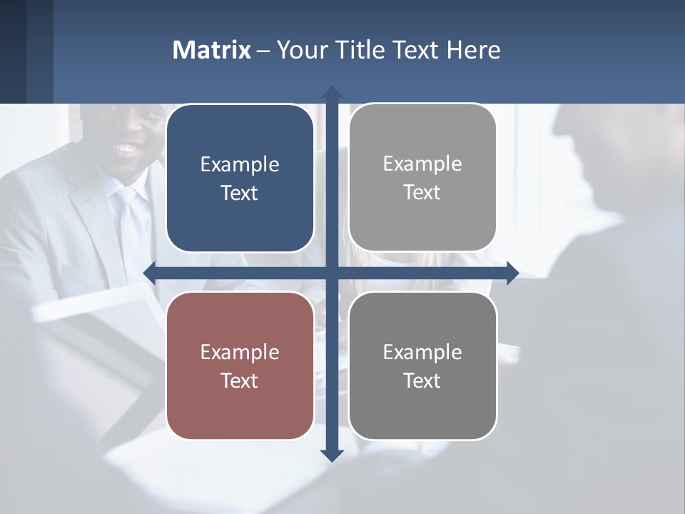 A Group Of People Sitting Around A Table PowerPoint Template