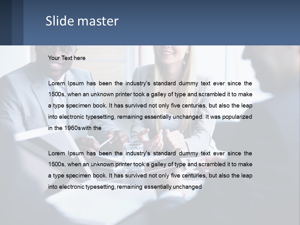 A Group Of People Sitting Around A Table PowerPoint Template