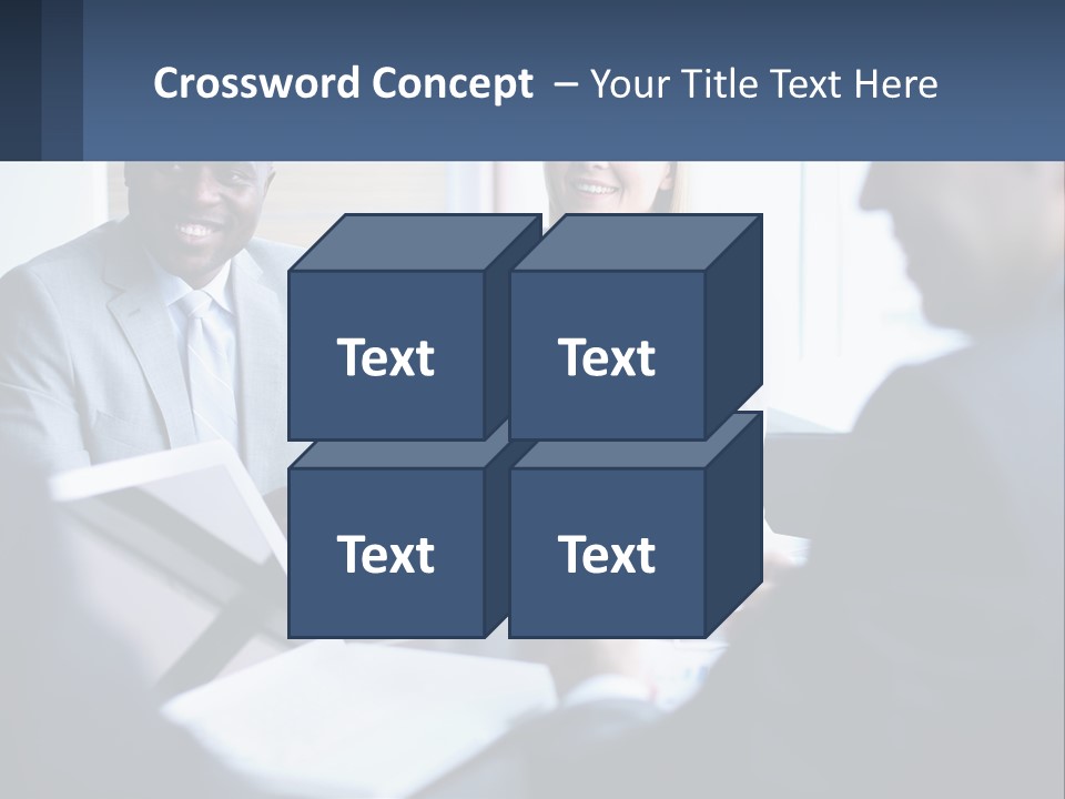 A Group Of People Sitting Around A Table PowerPoint Template