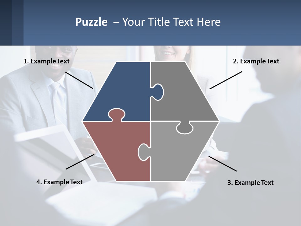 A Group Of People Sitting Around A Table PowerPoint Template