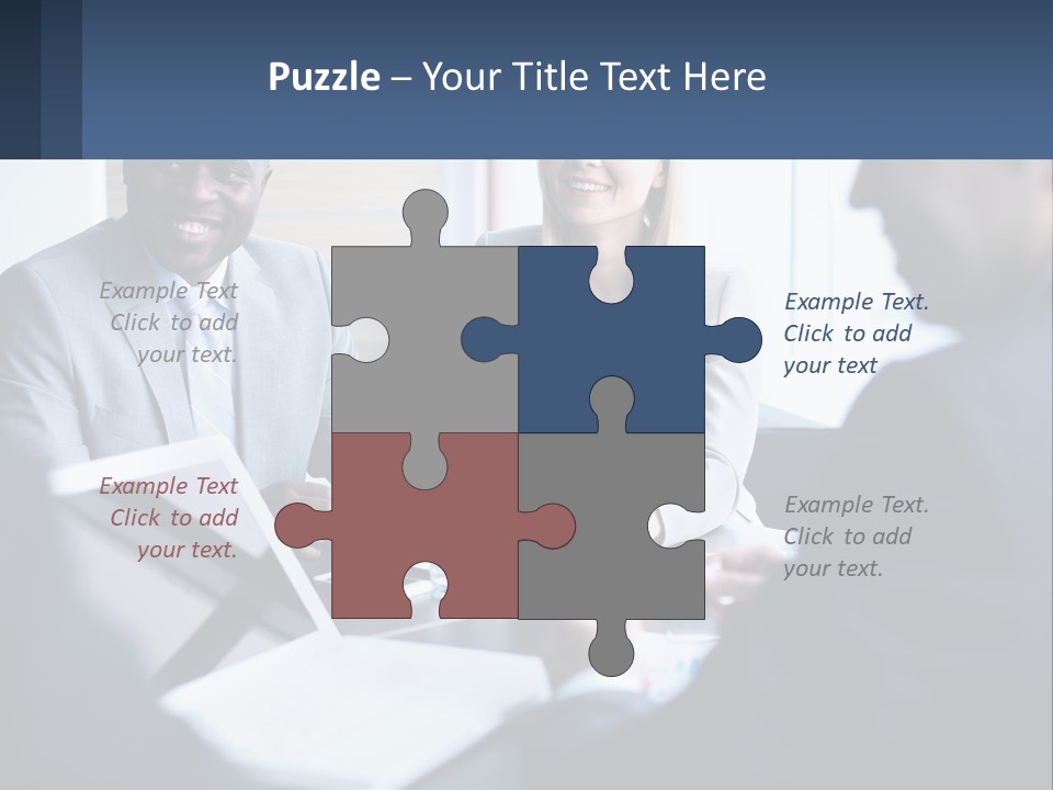 A Group Of People Sitting Around A Table PowerPoint Template