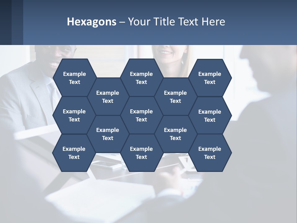 A Group Of People Sitting Around A Table PowerPoint Template