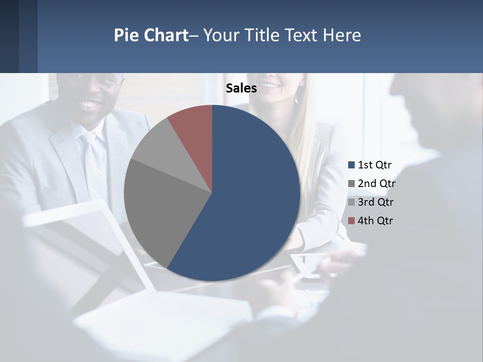 A Group Of People Sitting Around A Table PowerPoint Template