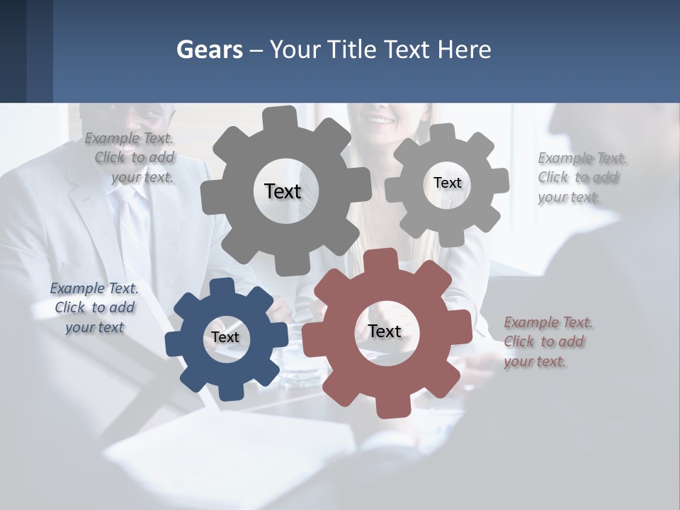 A Group Of People Sitting Around A Table PowerPoint Template