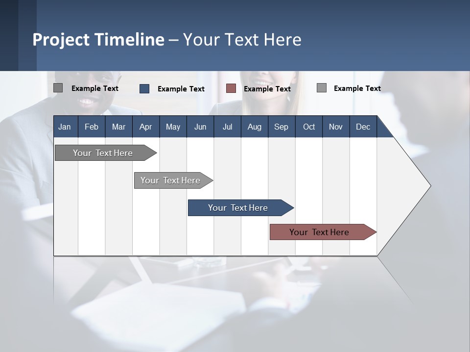 A Group Of People Sitting Around A Table PowerPoint Template