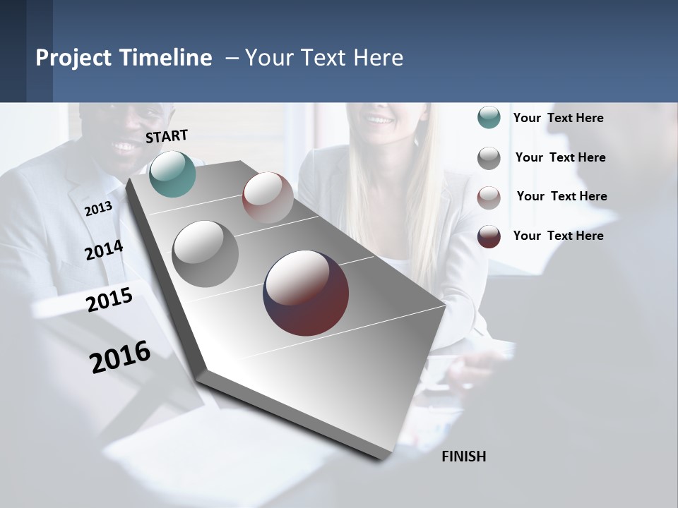 A Group Of People Sitting Around A Table PowerPoint Template