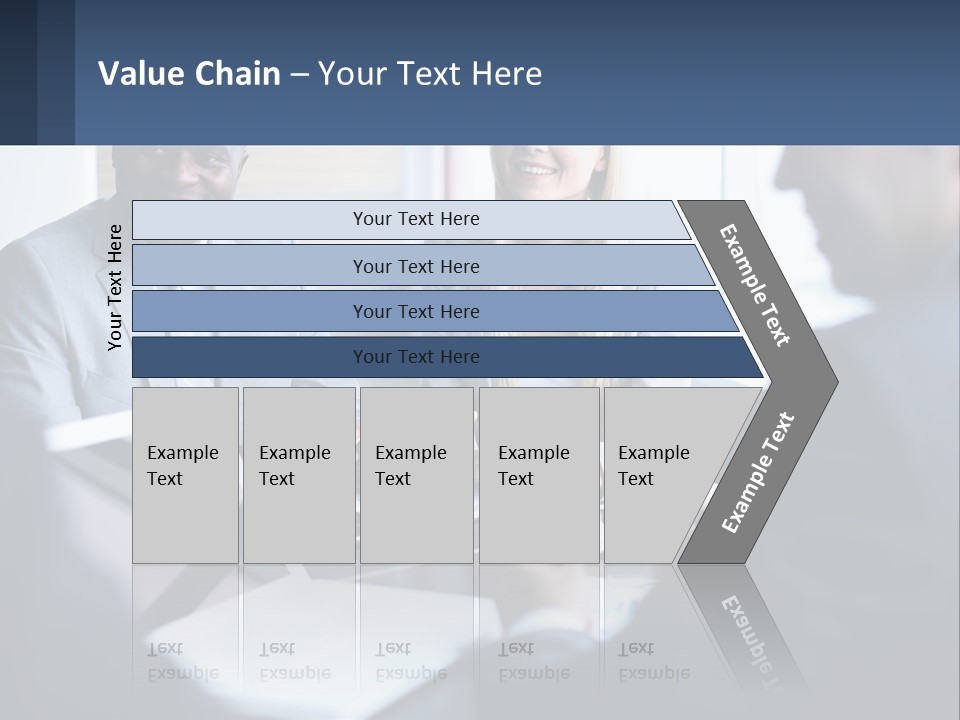 A Group Of People Sitting Around A Table PowerPoint Template