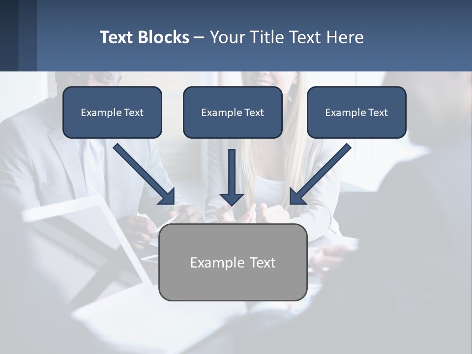 A Group Of People Sitting Around A Table PowerPoint Template