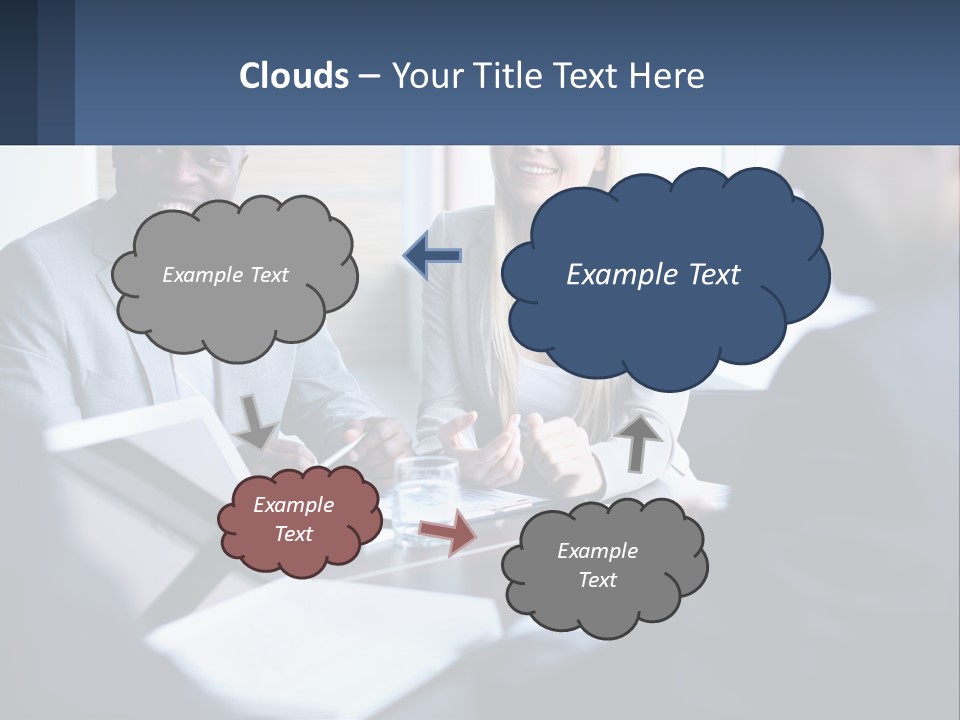 A Group Of People Sitting Around A Table PowerPoint Template
