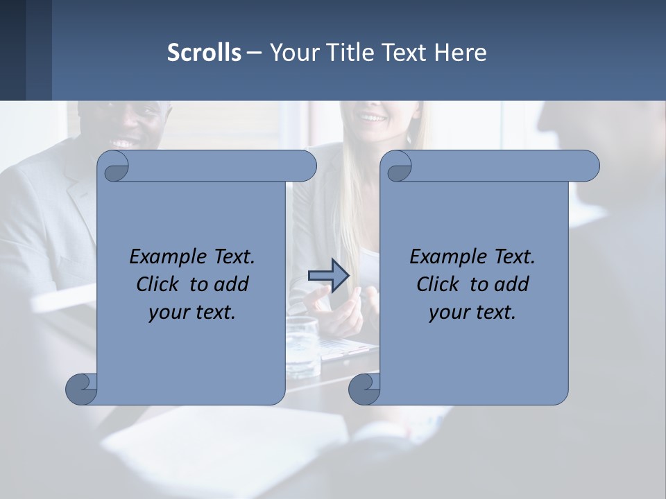 A Group Of People Sitting Around A Table PowerPoint Template