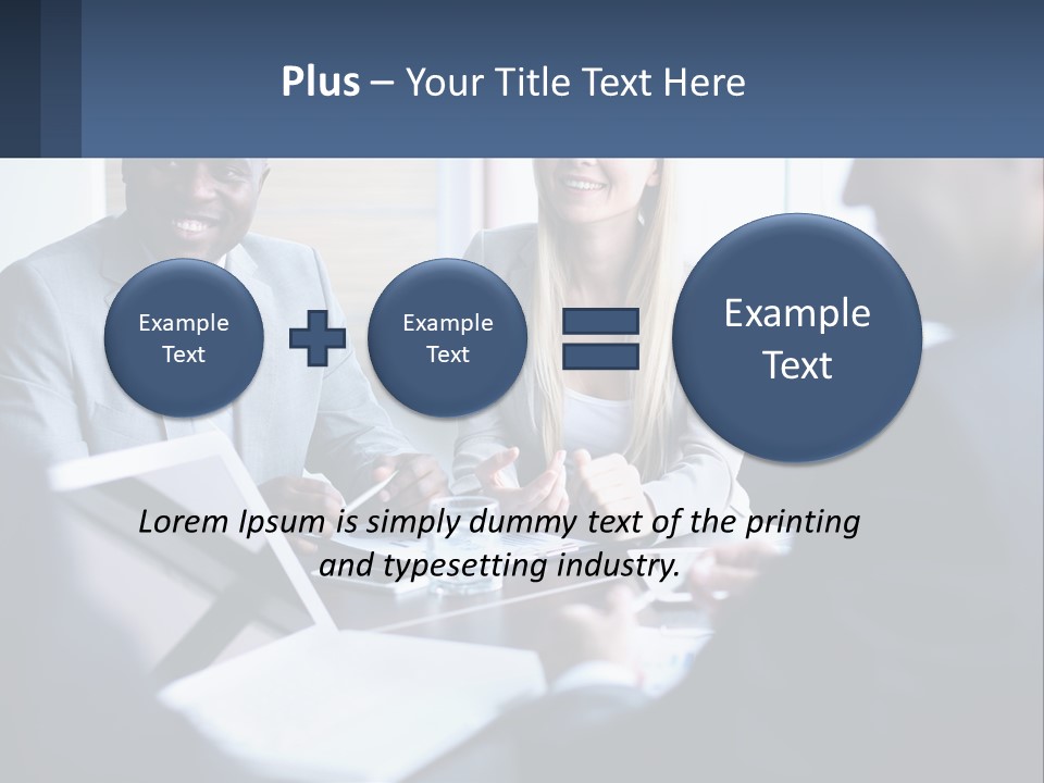 A Group Of People Sitting Around A Table PowerPoint Template