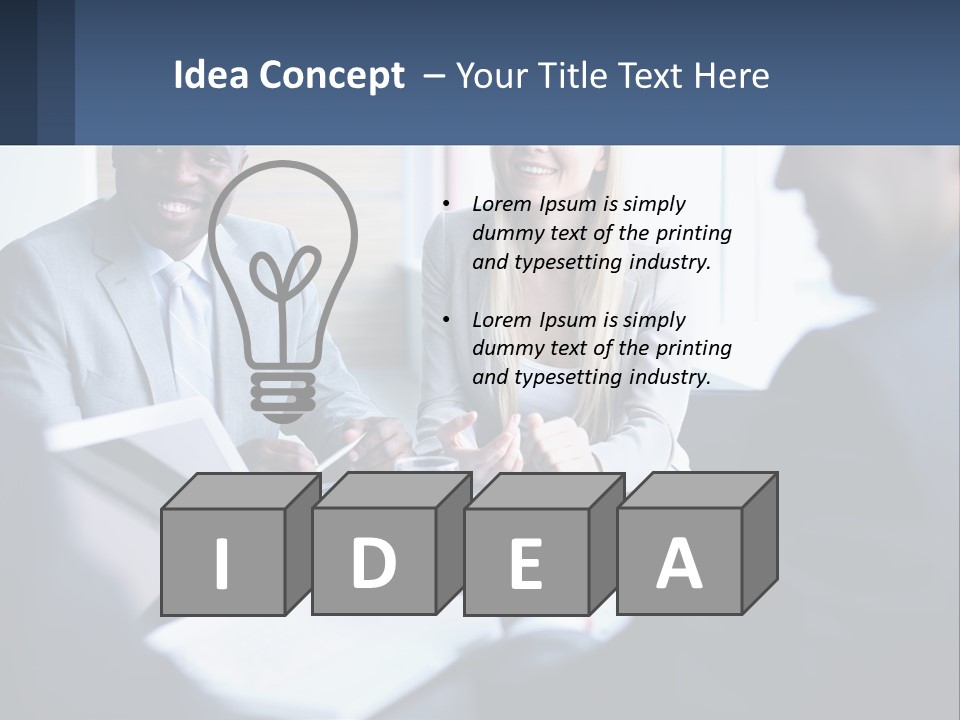 A Group Of People Sitting Around A Table PowerPoint Template