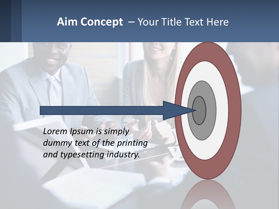 A Group Of People Sitting Around A Table PowerPoint Template