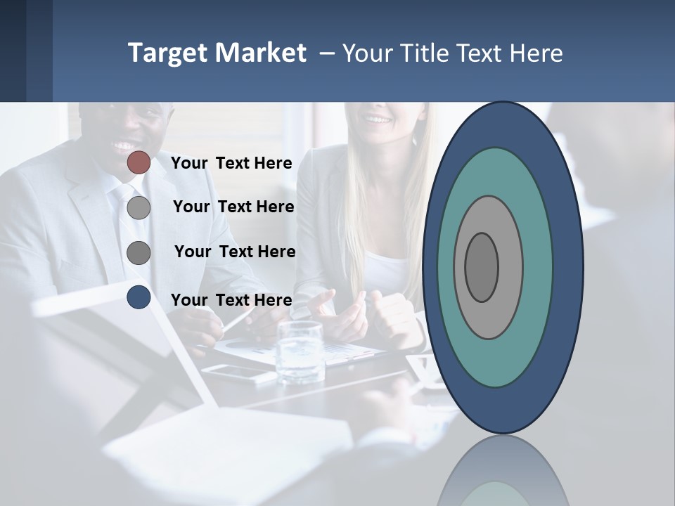 A Group Of People Sitting Around A Table PowerPoint Template