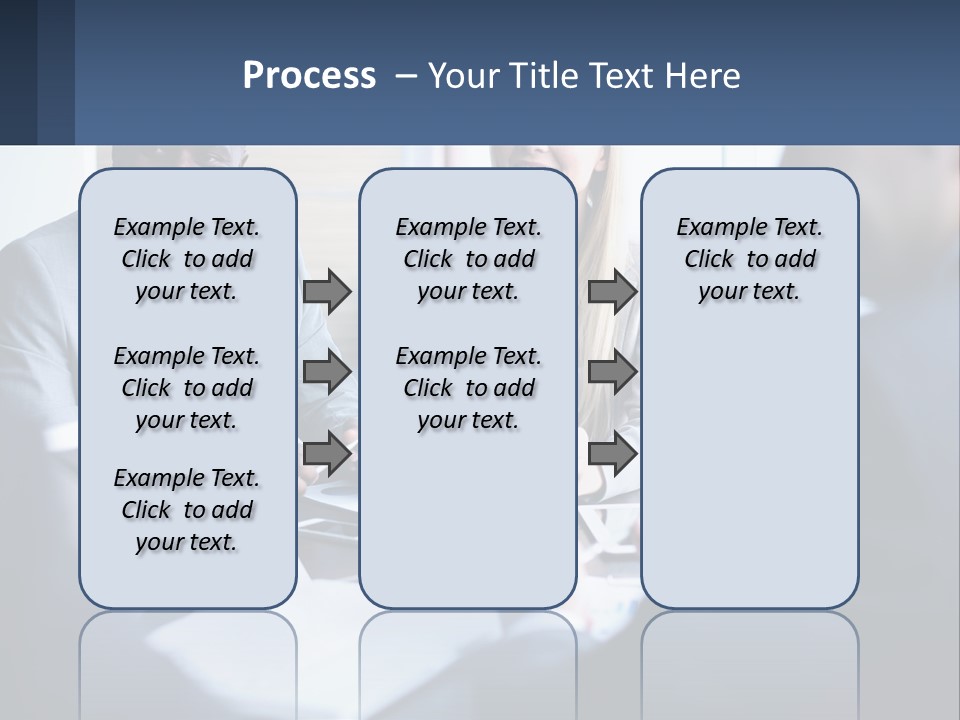 A Group Of People Sitting Around A Table PowerPoint Template
