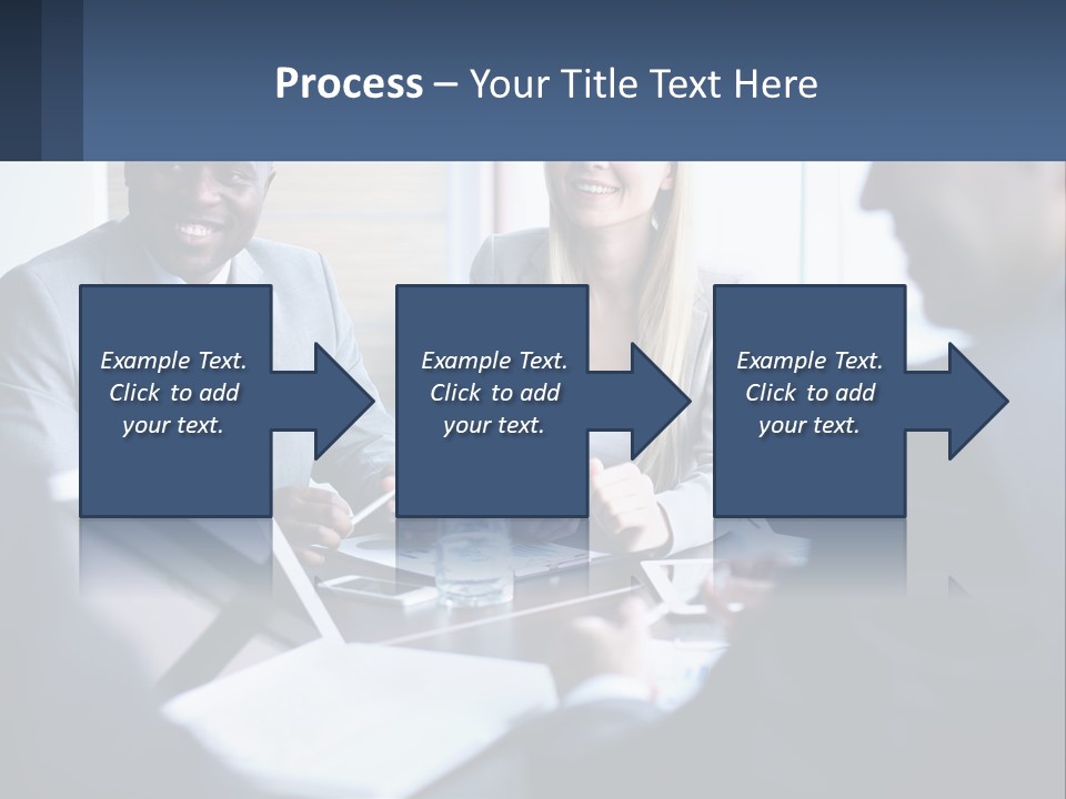 A Group Of People Sitting Around A Table PowerPoint Template
