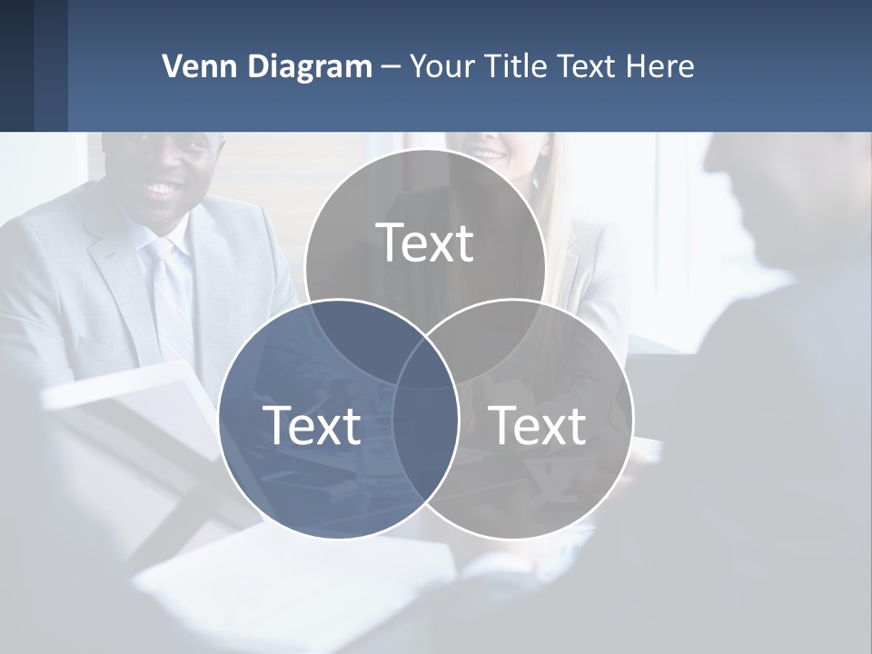 A Group Of People Sitting Around A Table PowerPoint Template