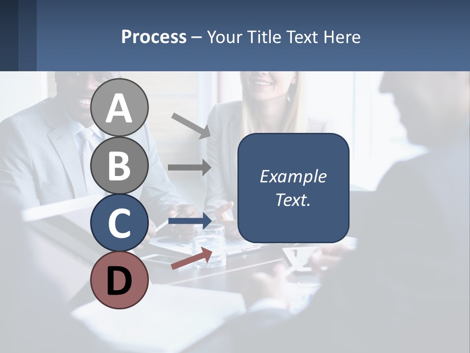 A Group Of People Sitting Around A Table PowerPoint Template