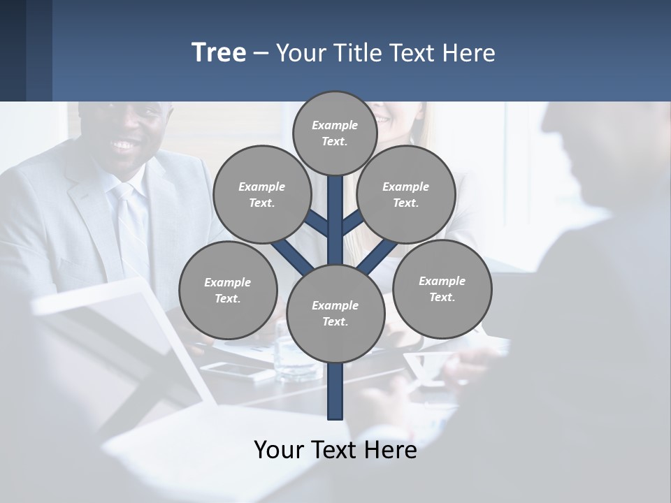 A Group Of People Sitting Around A Table PowerPoint Template