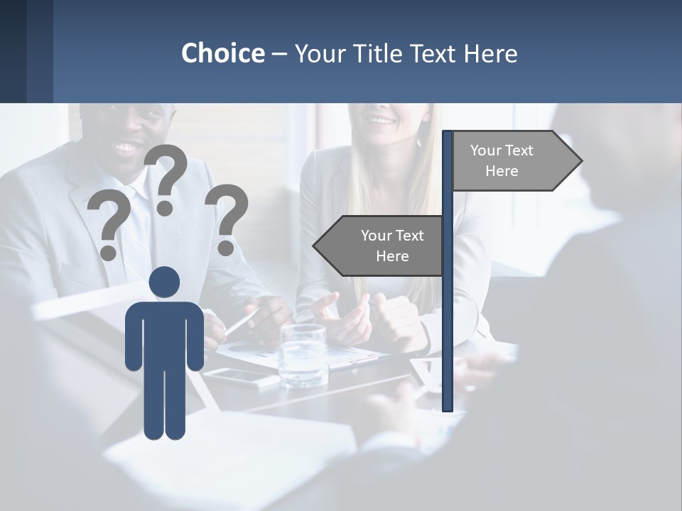 A Group Of People Sitting Around A Table PowerPoint Template