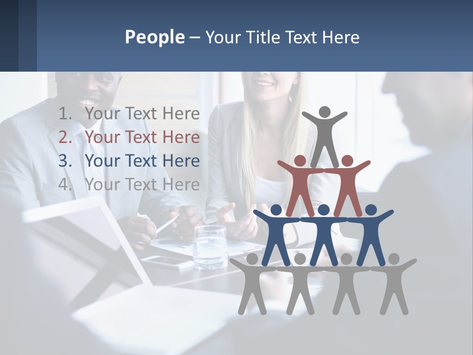 A Group Of People Sitting Around A Table PowerPoint Template