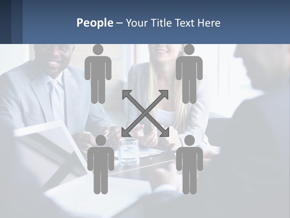 A Group Of People Sitting Around A Table PowerPoint Template