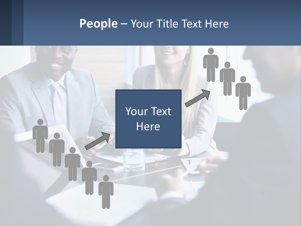 A Group Of People Sitting Around A Table PowerPoint Template