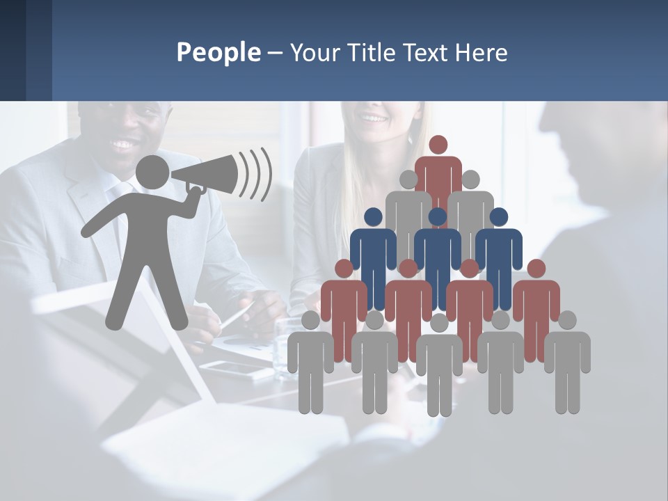 A Group Of People Sitting Around A Table PowerPoint Template
