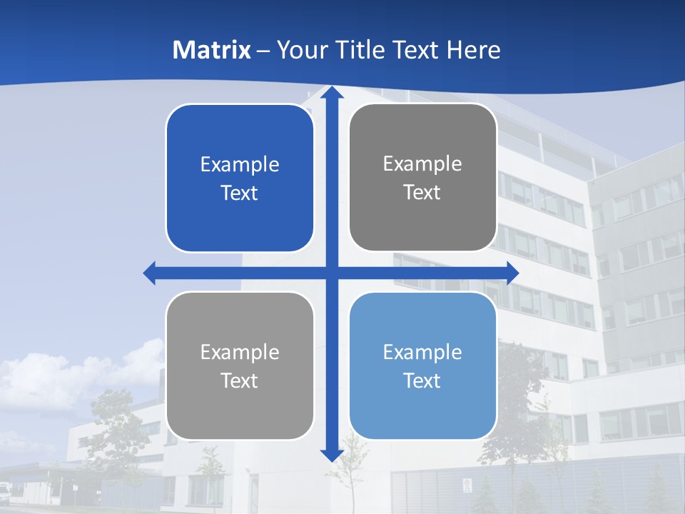 A White Building With A Blue Sky In The Background PowerPoint Template