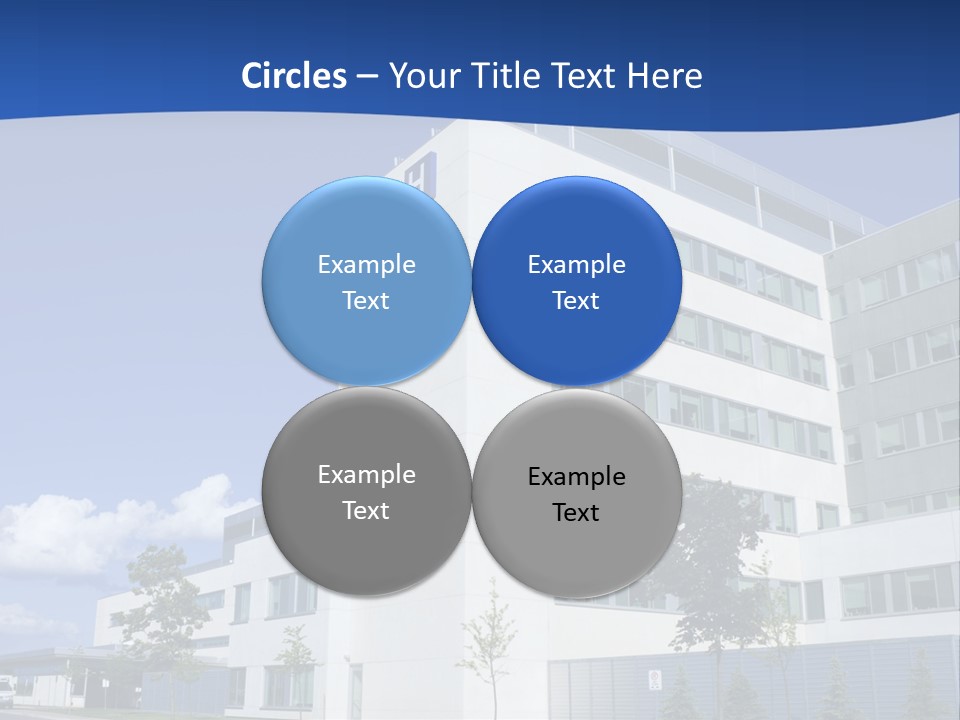 A White Building With A Blue Sky In The Background PowerPoint Template