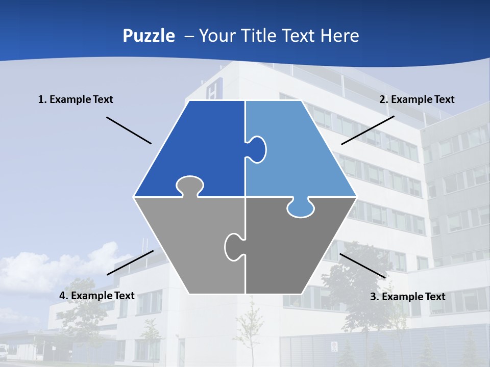 A White Building With A Blue Sky In The Background PowerPoint Template