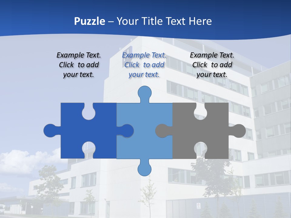 A White Building With A Blue Sky In The Background PowerPoint Template