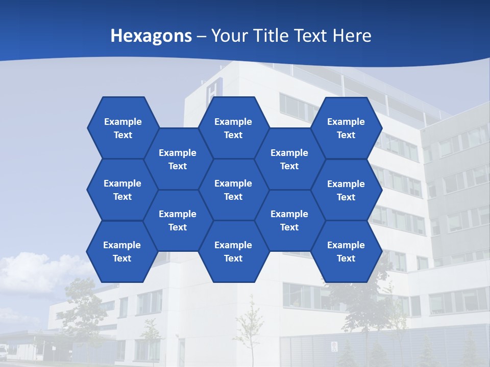 A White Building With A Blue Sky In The Background PowerPoint Template