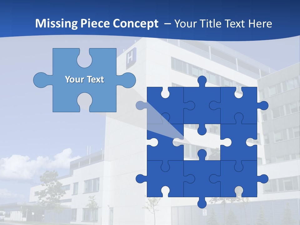 A White Building With A Blue Sky In The Background PowerPoint Template