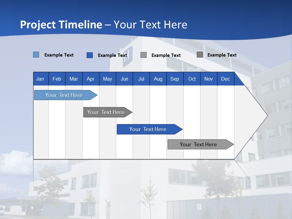 A White Building With A Blue Sky In The Background PowerPoint Template