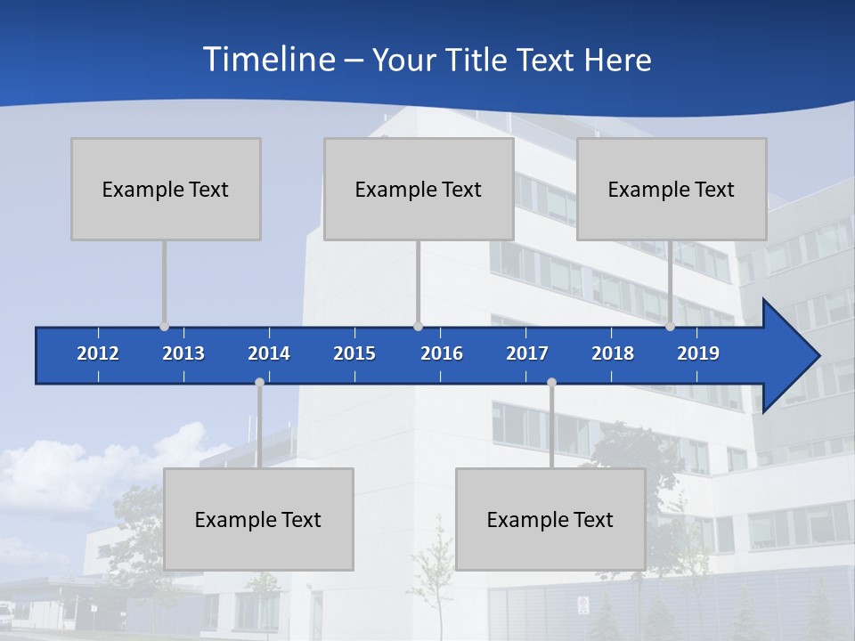 A White Building With A Blue Sky In The Background PowerPoint Template