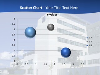 A White Building With A Blue Sky In The Background PowerPoint Template