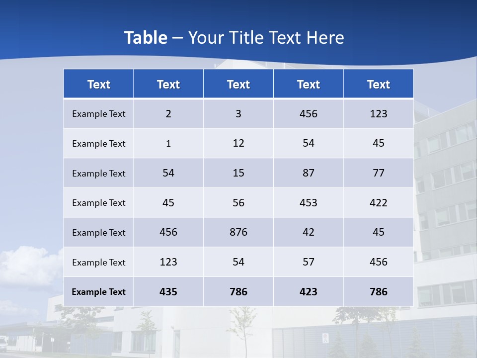 A White Building With A Blue Sky In The Background PowerPoint Template