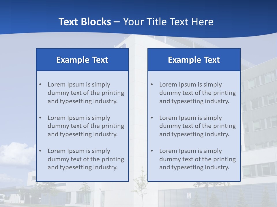 A White Building With A Blue Sky In The Background PowerPoint Template