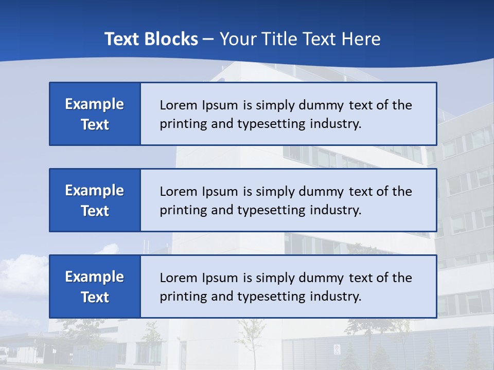 A White Building With A Blue Sky In The Background PowerPoint Template